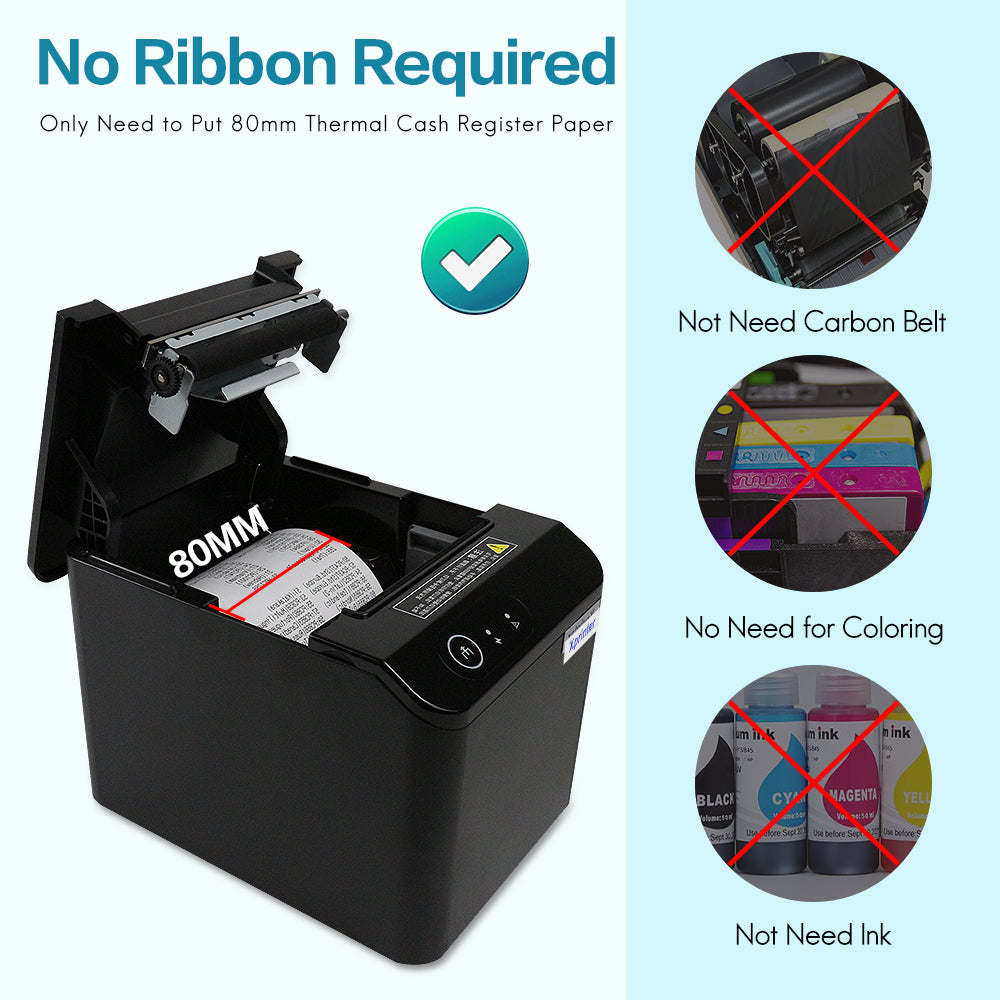 🖨 X-PRINTER THERMIQUE BLUETOOTH 80MM – GRAND FORMAT & HAUTE VITESSE