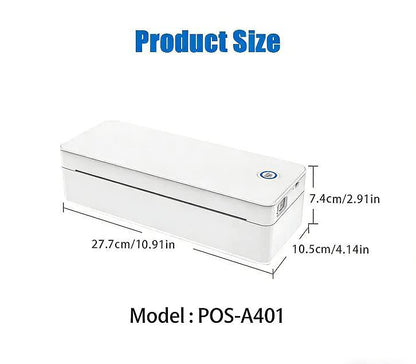 IMPRIMANTE PORTABLE THERMIQUE A4 BT, SANS ENCRE, SANS FIL, RECGANGEABLE