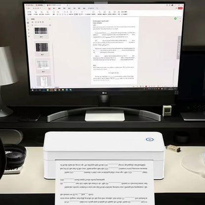 IMPRIMANTE PORTABLE THERMIQUE A4 BT, SANS ENCRE, SANS FIL, RECGANGEABLE