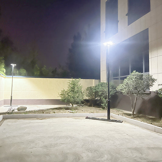 LAMPADAIRE SOLAIRE 6000W AVEC TELECOMMANDE SANS ELECTRICITE NI CABLE NI FIL