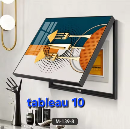 CACHE COMPTEUR 50X40, TABLEAU MURAL DÉCORATIF