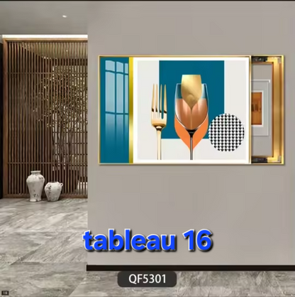 CACHE COMPTEUR 50X40, TABLEAU MURAL DÉCORATIF