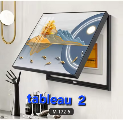 CACHE COMPTEUR 50X40, TABLEAU MURAL DÉCORATIF