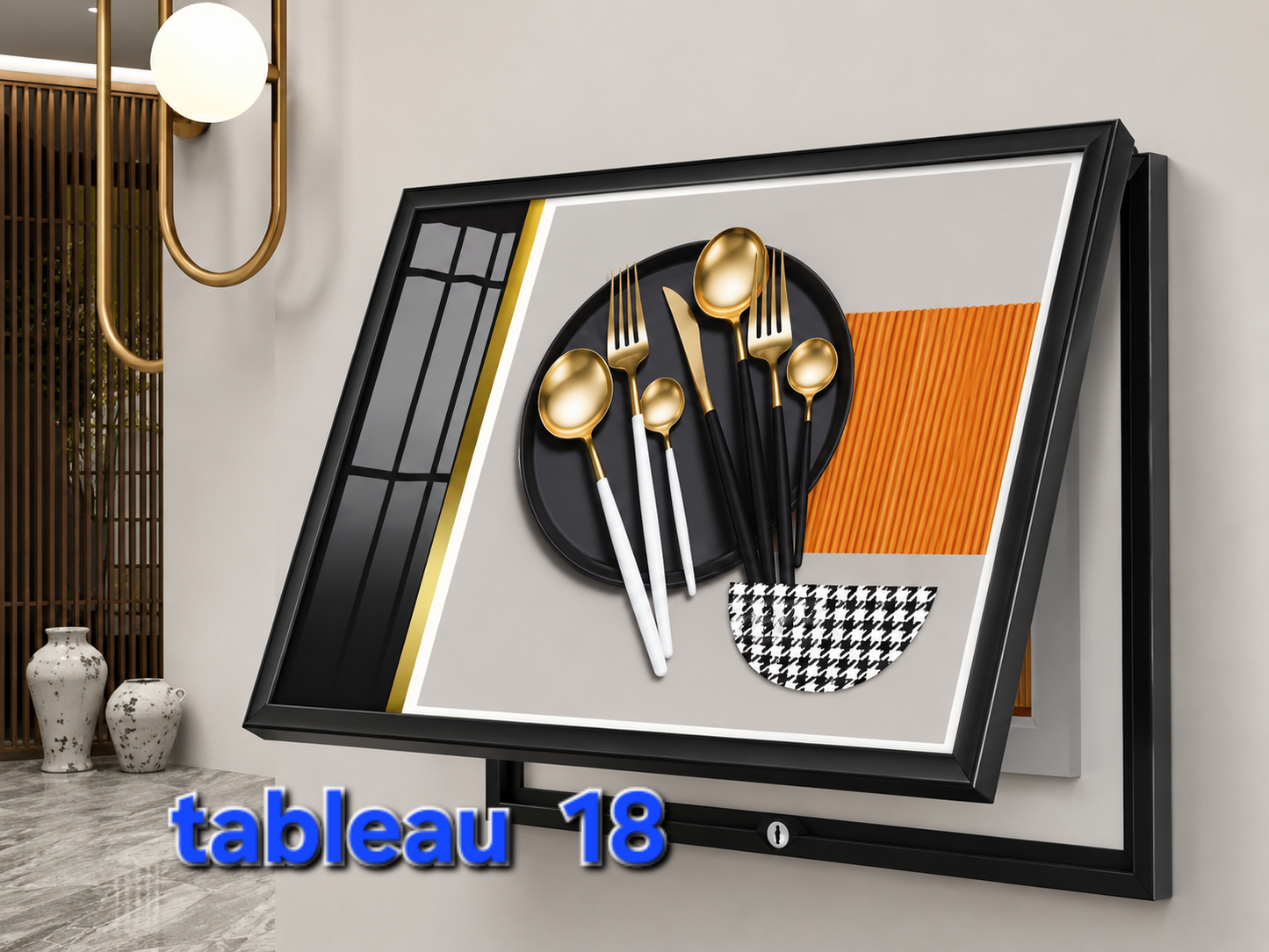 CACHE COMPTEUR 50X40, TABLEAU MURAL DÉCORATIF