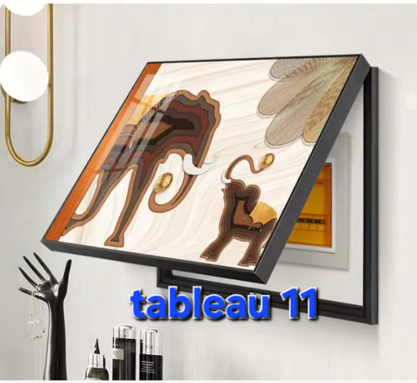 CACHE COMPTEUR 50X40, TABLEAU MURAL DÉCORATIF