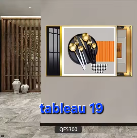 CACHE COMPTEUR 50X40, TABLEAU MURAL DÉCORATIF