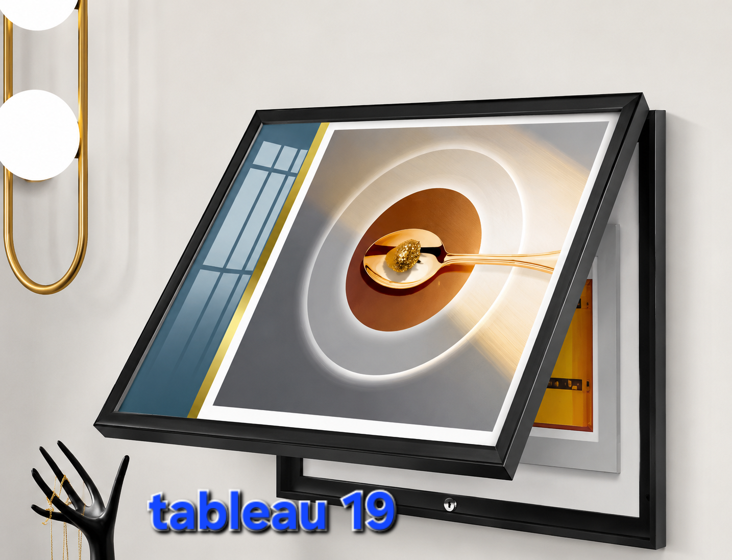 CACHE COMPTEUR 50X40, TABLEAU MURAL DÉCORATIF