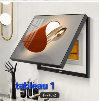 CACHE COMPTEUR 50X40, TABLEAU MURAL DÉCORATIF