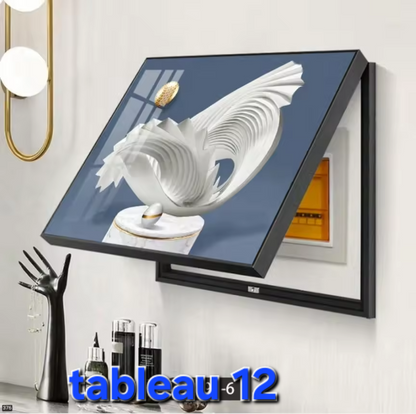CACHE COMPTEUR 50X40, TABLEAU MURAL DÉCORATIF