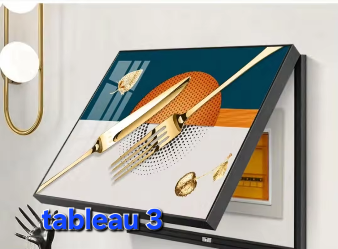 CACHE COMPTEUR 50X40, TABLEAU MURAL DÉCORATIF