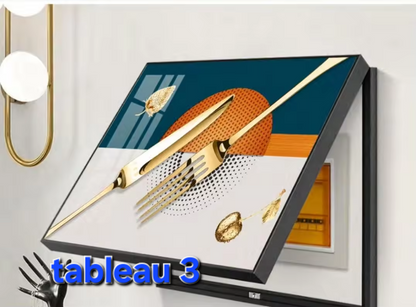 CACHE COMPTEUR 50X40, TABLEAU MURAL DÉCORATIF