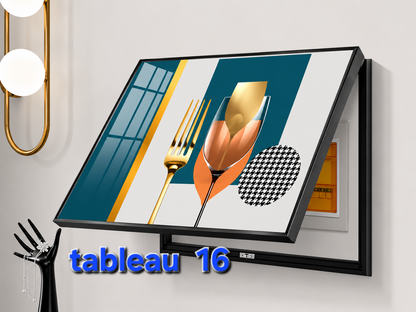 CACHE COMPTEUR 50X40, TABLEAU MURAL DÉCORATIF