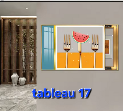 CACHE COMPTEUR 50X40, TABLEAU MURAL DÉCORATIF
