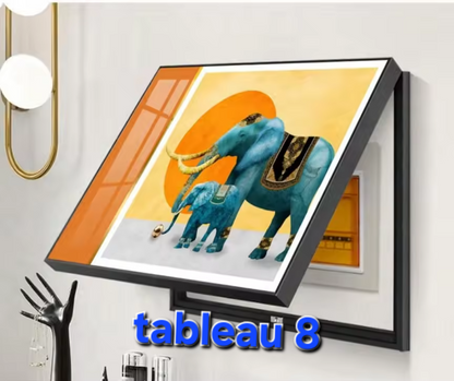 CACHE COMPTEUR 50X40, TABLEAU MURAL DÉCORATIF